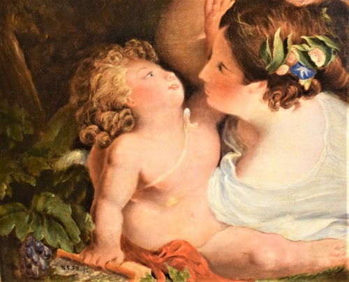 19th century - &quot;Venus et Cupidon&quot; - école anglaise du XIXème